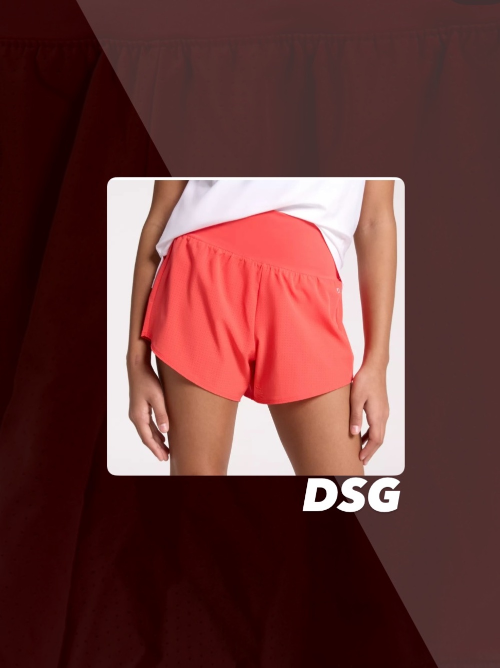 EUC DSG Cabana Coral Knit Waistband Performance Stride Shorts